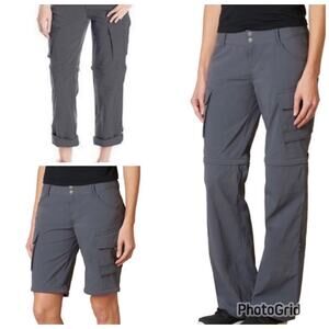 prAna Women's Sage Convertible Outdoor Pants Gray Sz 12